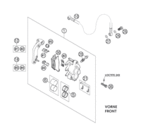 BRAKE CALIPER FR. BREMBO FC,FE