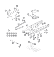 SWINGARM, CHAIN GUARD