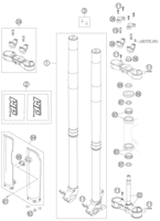 FRONT FORK, TRIPLE CLAMP